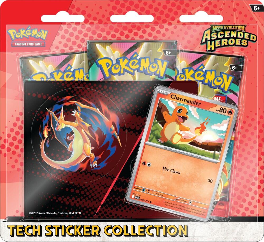 Pokémon [EN] Mega Evolution: Ascended Heroes Tech Sticker Collection (3 Packs)